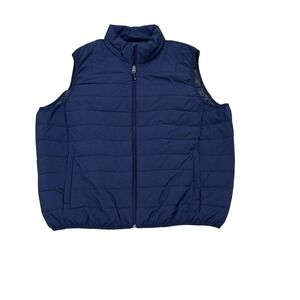 Hawke & Co Mens  Puffer Vest Blue Full Zip Performance Pockets sz XXL NWT $125